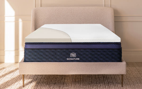  Brooklyn Bedding 4-lb Memory Foam Topper with mattress 