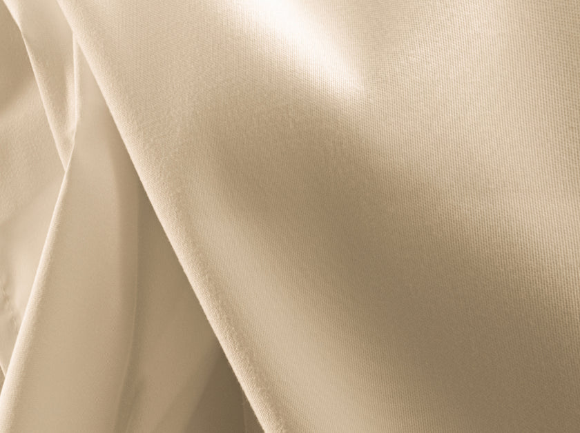 Bamboo sheets khaki color close-up