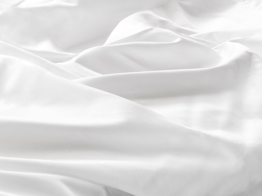 Bamboo sheets white color close-up