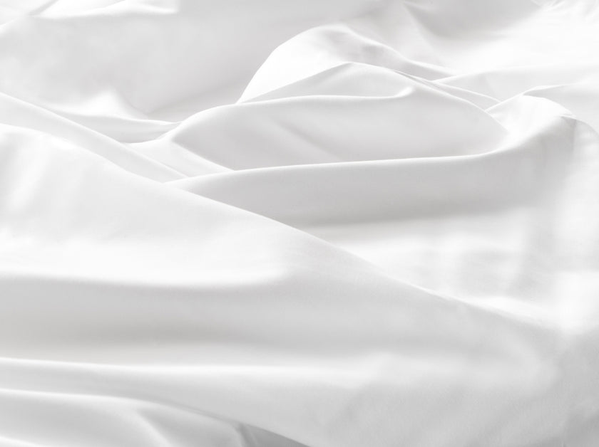 Bamboo sheets white color close-up