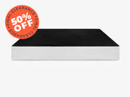 Brooklyn Bedding Ascension® Bi‑Fold Foundation with badge "Final Clearance 50% Off"