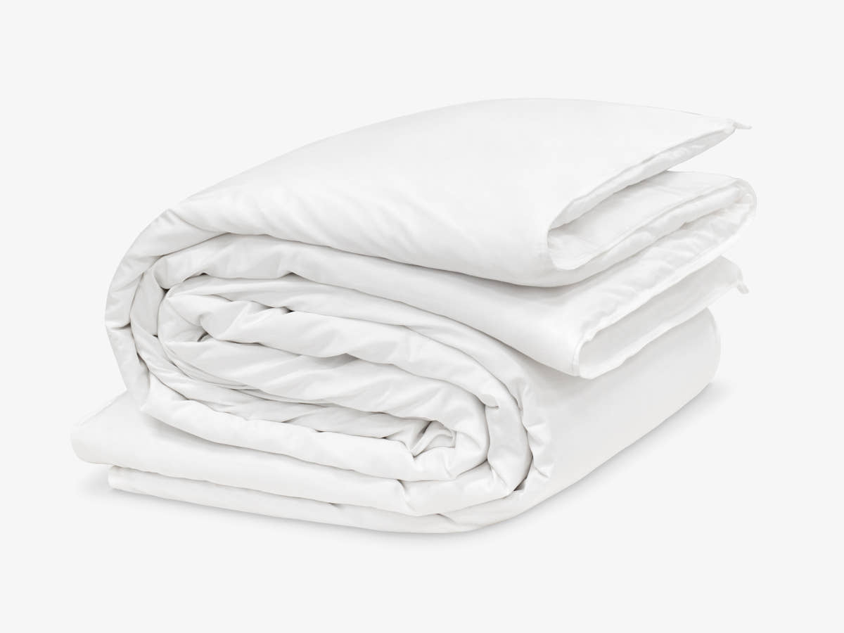 folded stylized Brooklyn Bedding Cotton Blend Duvet Cover Set
