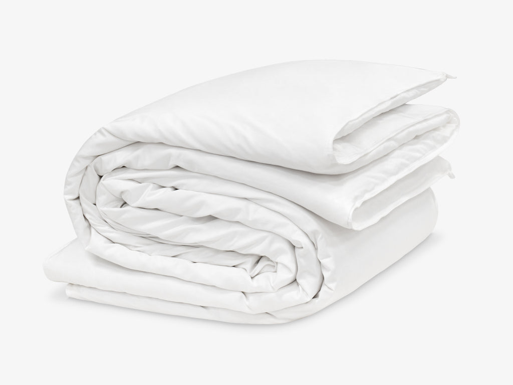 folded stylized Brooklyn Bedding Cotton Blend Duvet Cover Set
