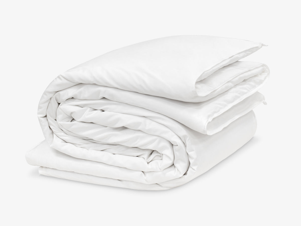 folded stylized Brooklyn Bedding Cotton Blend Duvet Cover Set
