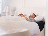couple sleeping with Brooklyn Bedding Cotton Blend Duvet Cover Set
