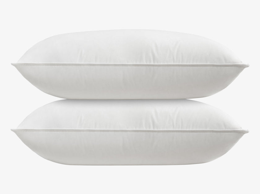 Feather down pillow product stacked