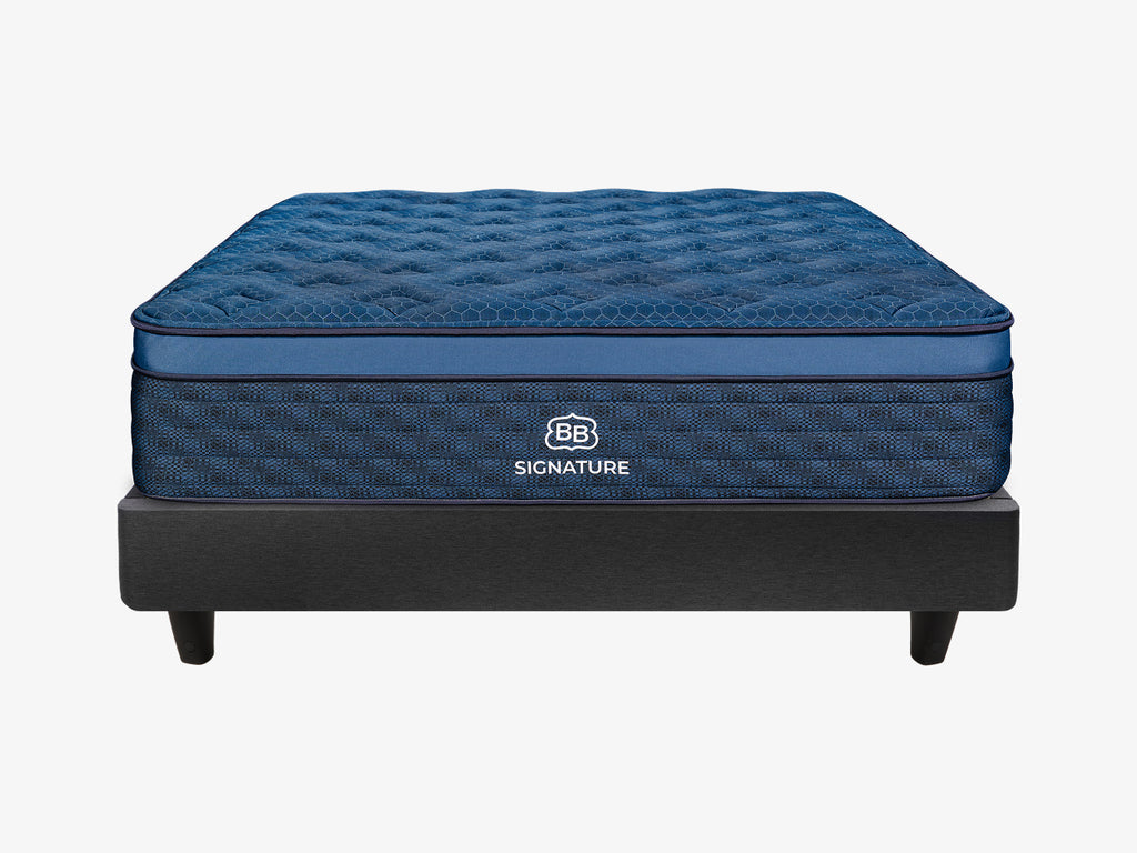 Brooklyn Bedding The Frame with brooklyn bedding's Signature Hybrid Mattress front view