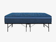 Brooklyn Bedding High Rise Platform with Signature Hybrid mattress on it, side view