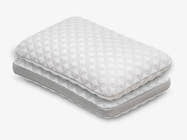 stack of low and high profile Brooklyn Bedding Talalay Latex Pillows