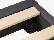 Brooklyn Bedding The Low Profile Foundation of corner with wood slats