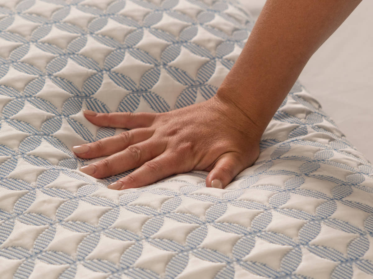 hand press of Brooklyn Bedding Luxury Cooling Gel Memory Foam Pillow
