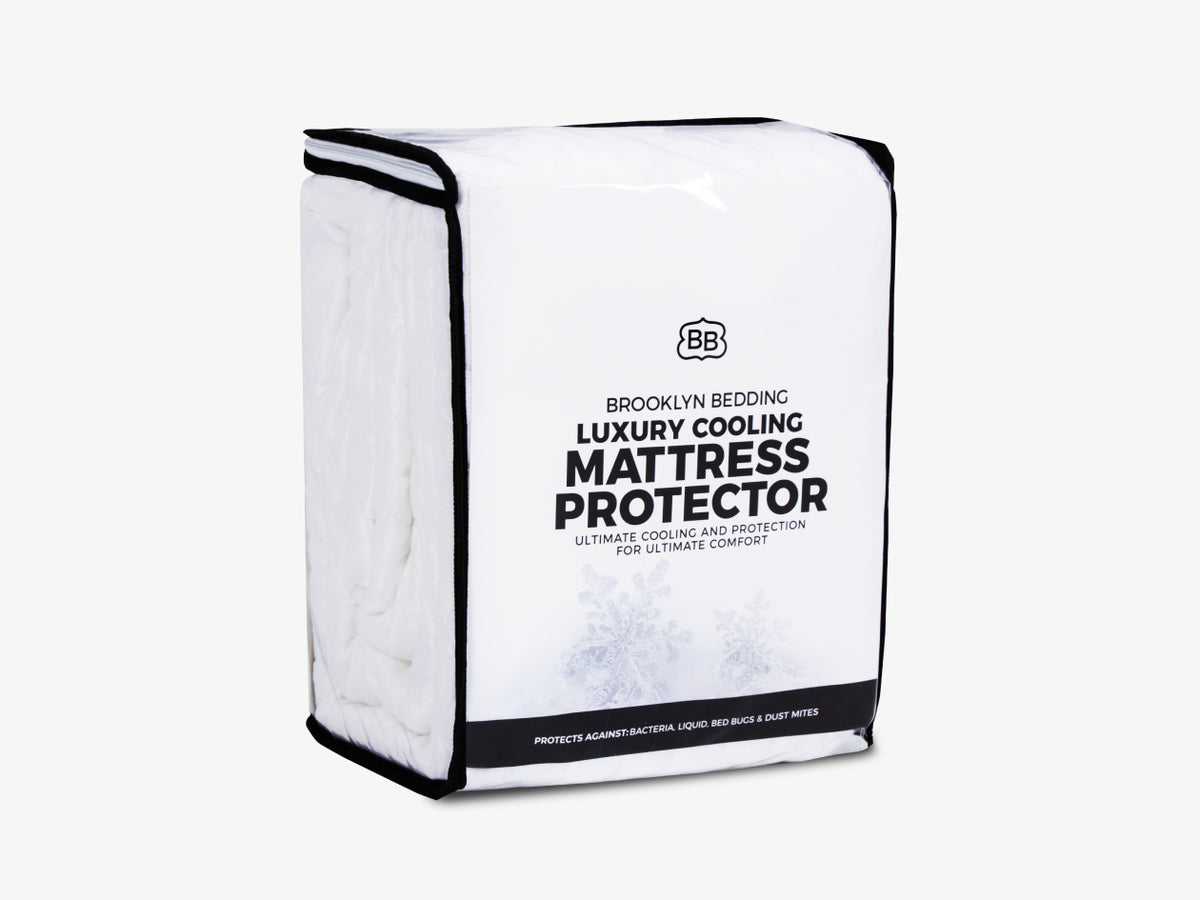 Brooklyn Bedding's Luxury Cooling Mattress Protector packaging
