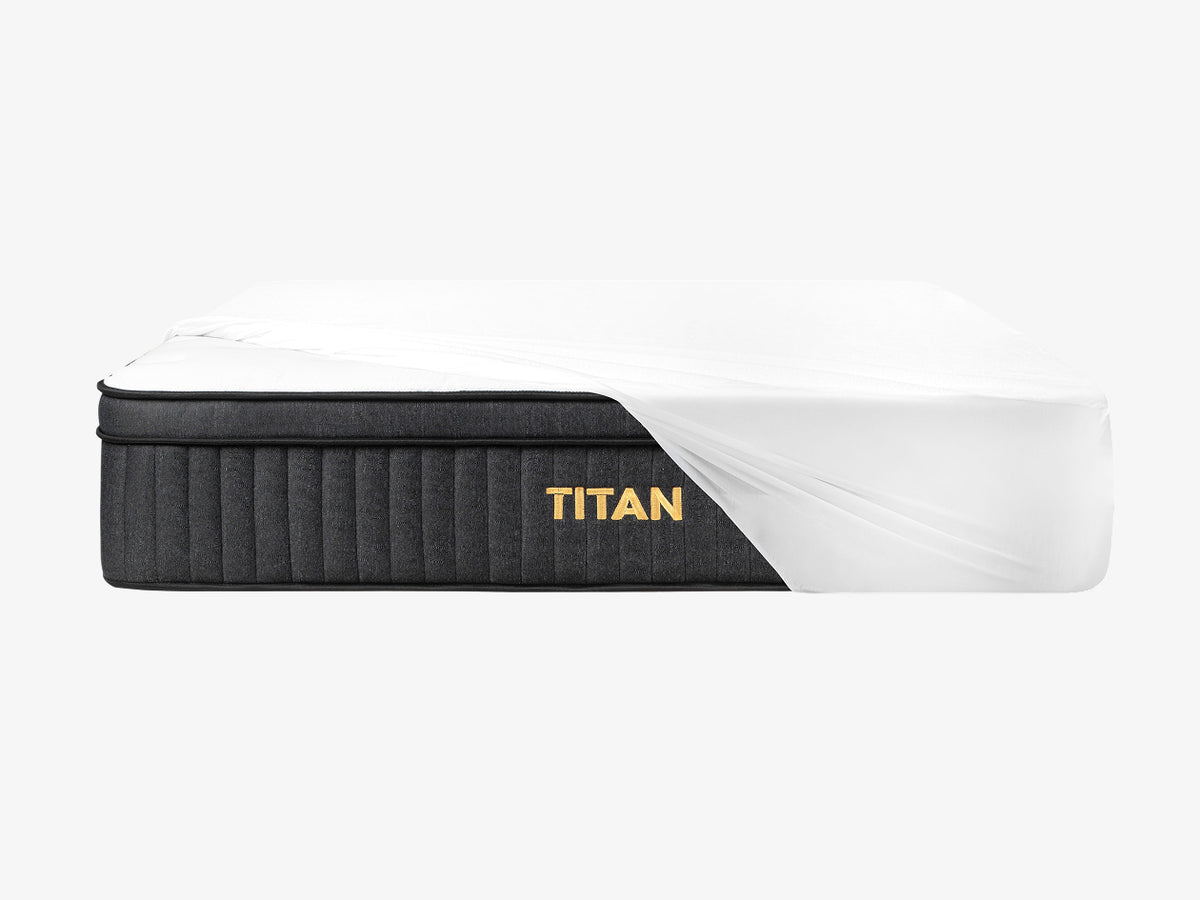 Brooklyn Bedding Deep Pocket Mattress Protector on Titan mattress