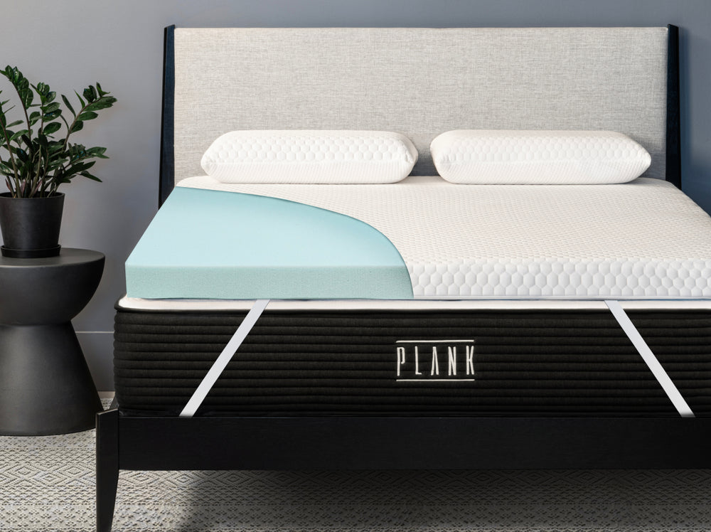 Plank firm topper cutaway