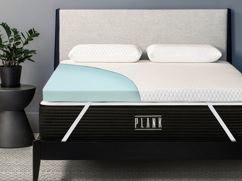 Plank firm topper cutaway