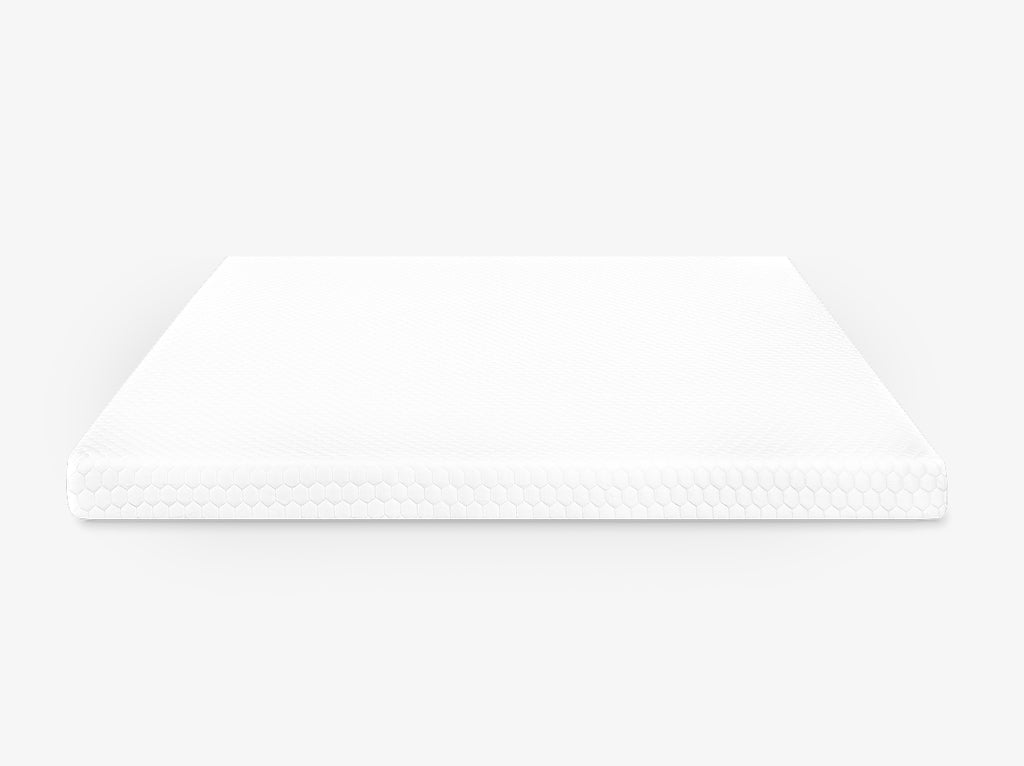 Front view of the 4 lb Memory Foam Mattress Topper with quilted hexagon-pattern cover.