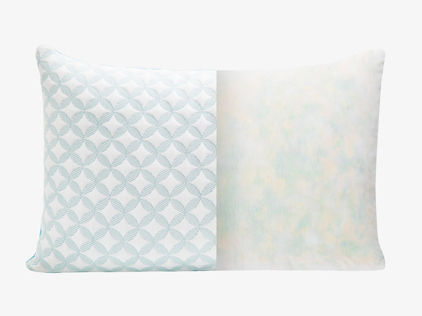 Shredded foam pillow cutaway