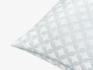 close up of texture on Brooklyn Bedding Premium Shredded Foam Pillow corner