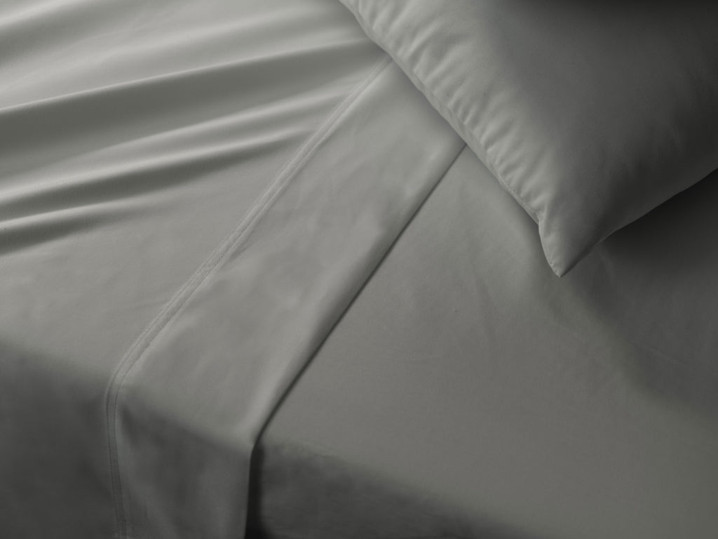 Brooklyn Bedding Deep Pocket Tencel Sheets Silver close up