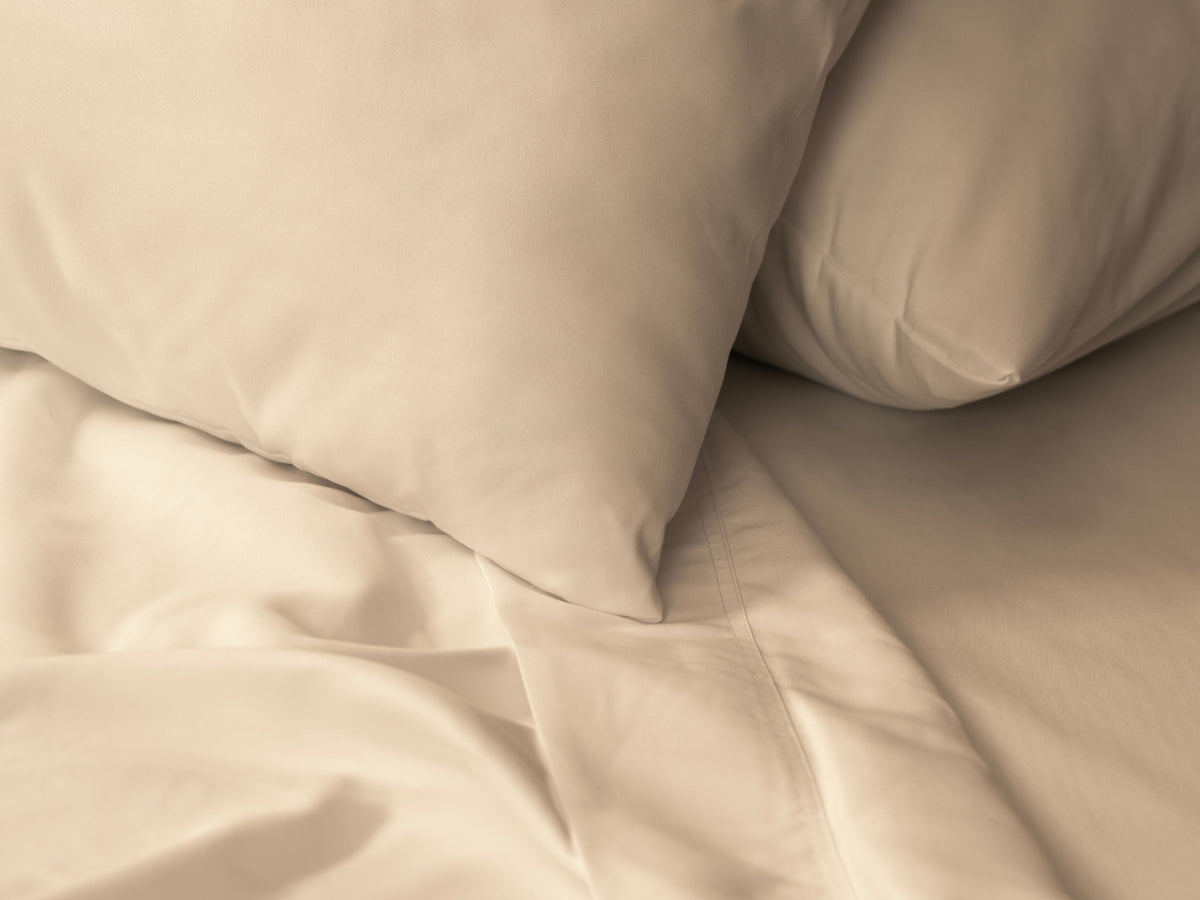 Brooklyn Bedding Deep Pocket Tencel Sheets khaki close up