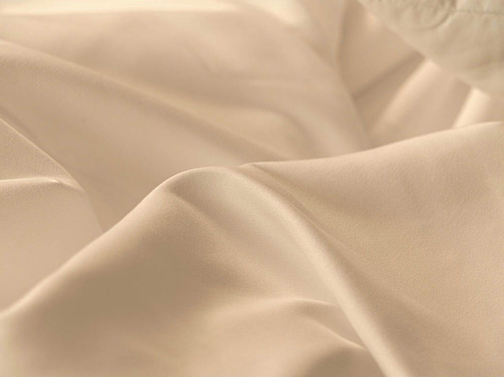 Tencel sheets khaki close-up