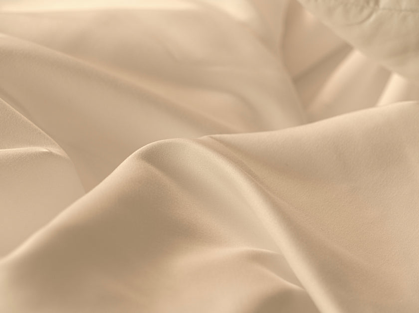 Tencel sheets khaki close-up