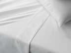 Brooklyn Bedding Deep Pocket Tencel Sheets white close up 
