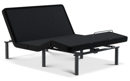 Brooklyn Bedding Ascension® Ultra Adjustable Base bedroom scene with Aurora Luxe Cooling on top.