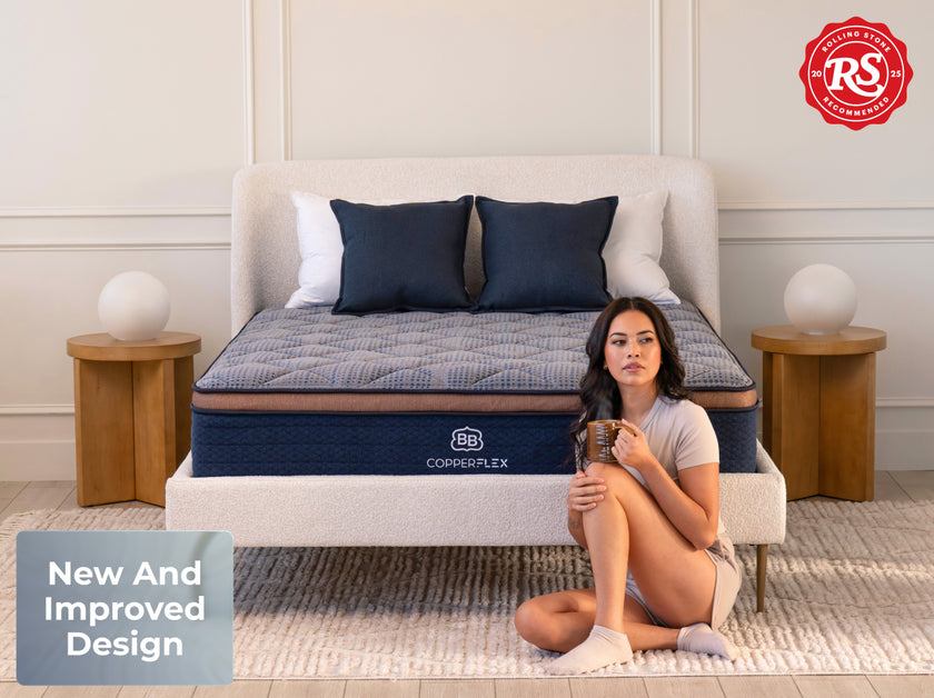 Woman with CopperFlex mattress lifestyle shot