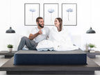 Couple sitting on  Brooklyn Bedding Dreamfoam Essential