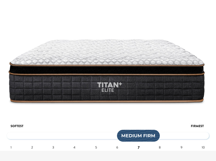 Titan Elite firmness options display