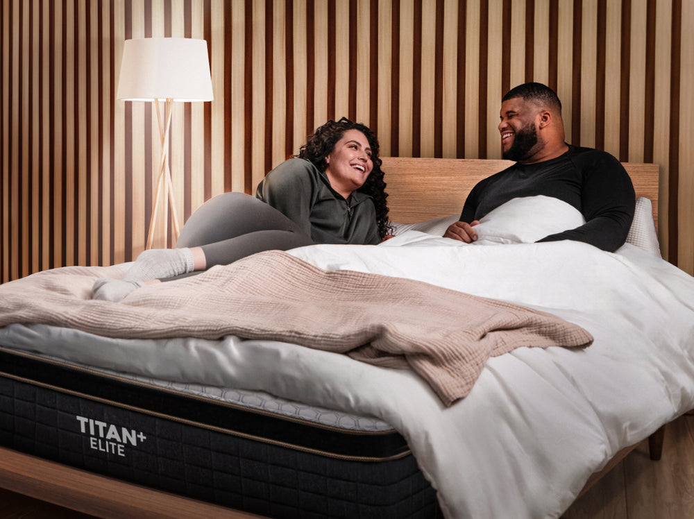 Titan Elite mattress lifestyle bedroom scene