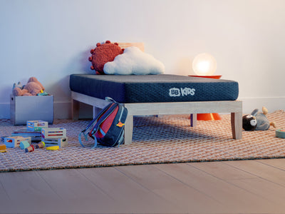  Brooklyn Bedding Kids Mattress side view in bedroom scene
