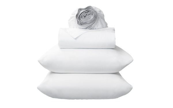 Tencel sheets stacked close-up