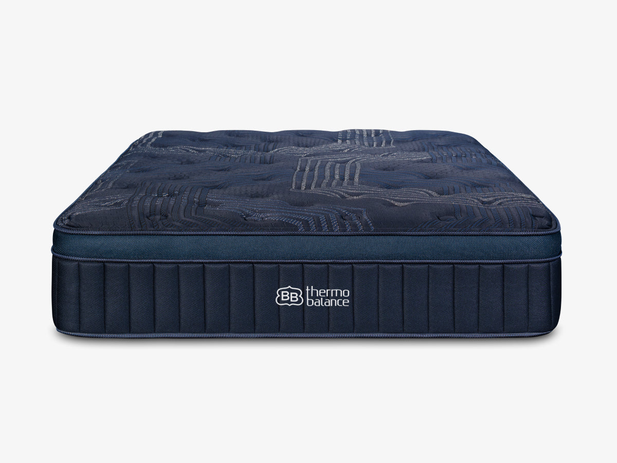 Front view of the Brooklyn Bedding ThermoBalance Mattress on a light gray background.