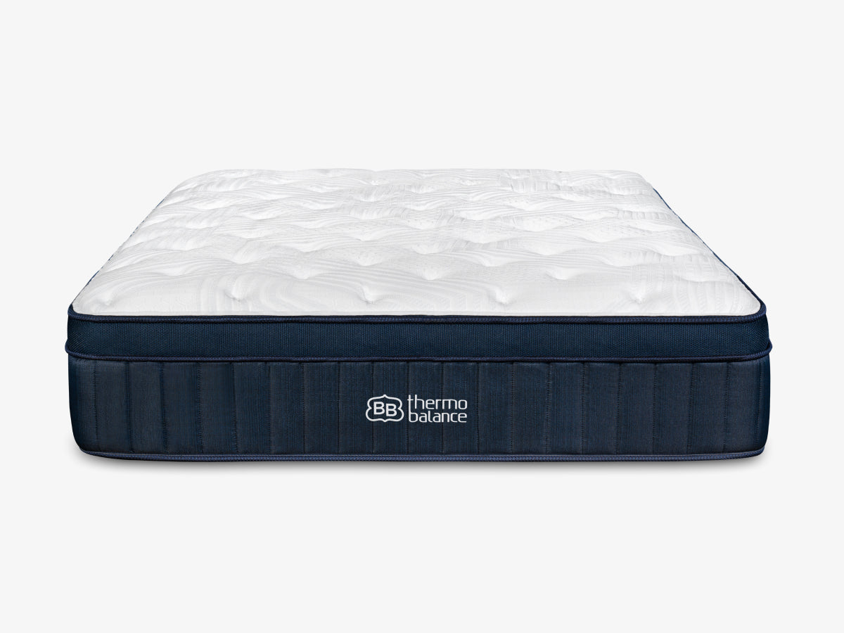 Front view of the Brooklyn Bedding ThermoBalance LX on a light gray background.